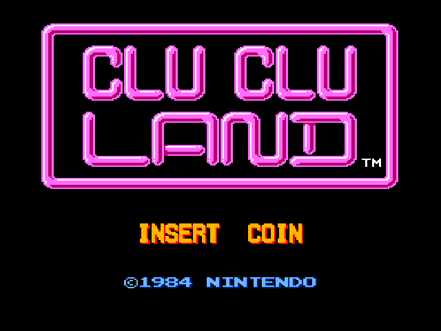 Vs. Clu Clu Land Title Screen